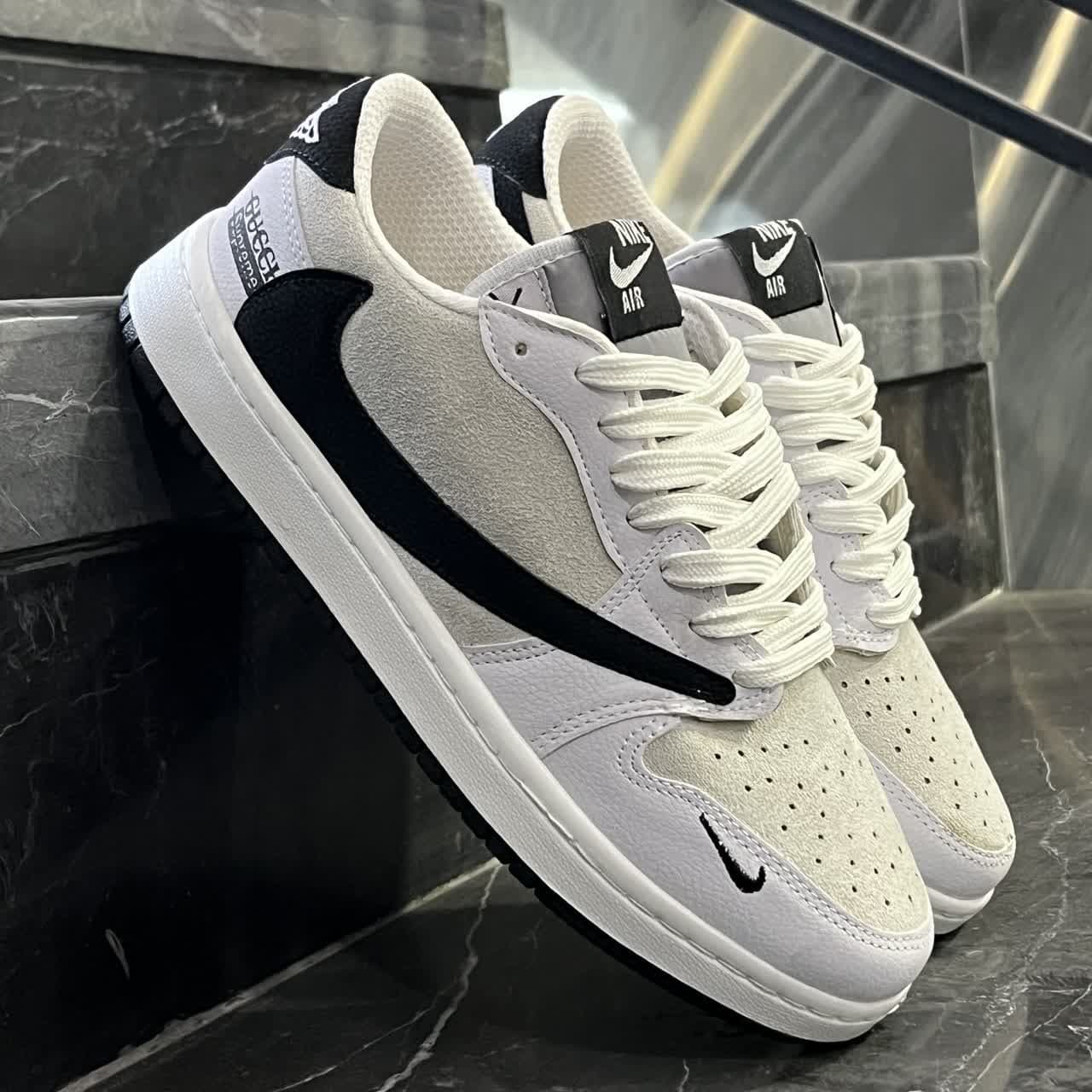 کفش کتانی مردانه نایک ترویس سفید نایک مشکی NIKE travis scott
