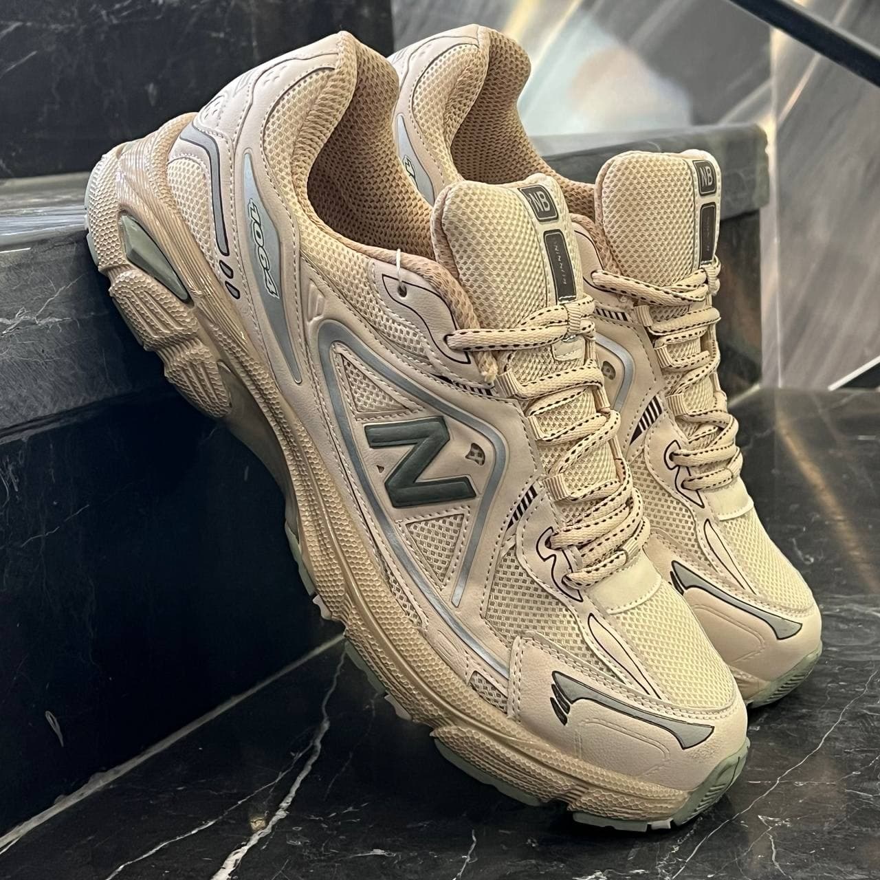 کفش کتانی مردانه بزرگپا نیوبالانس 1064 کرم ماچا 1064 New Balance