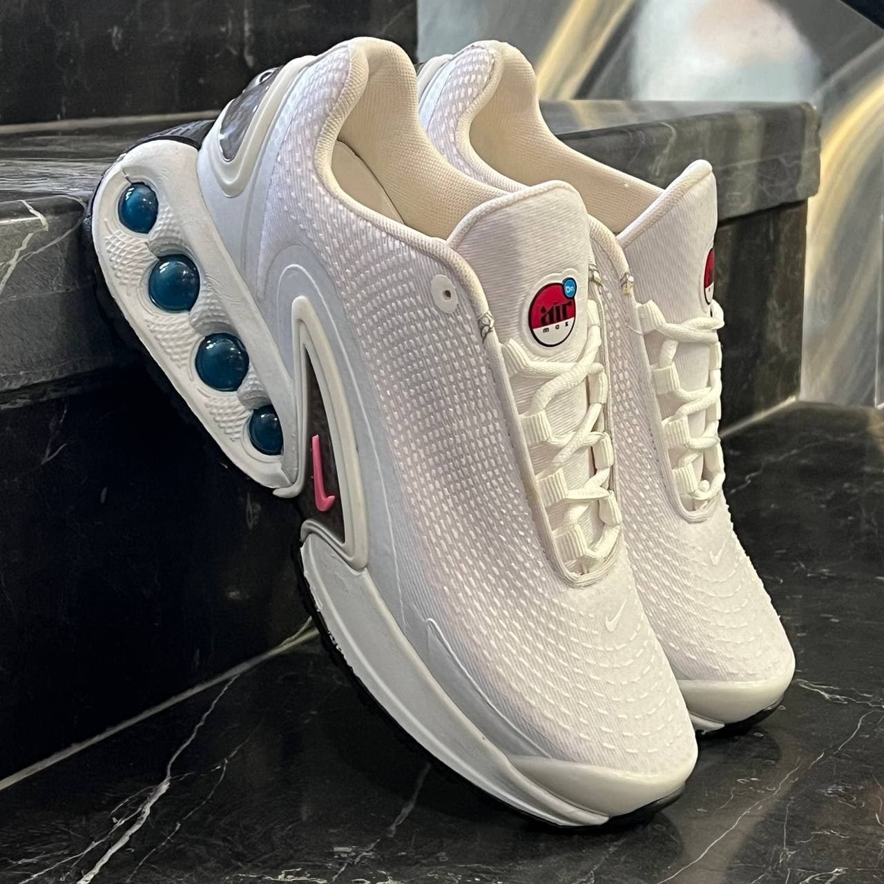 کفش کتانی مردانه نایک ایر مکس زیره کپسولی سفید تمام  Nike Air Max Dn