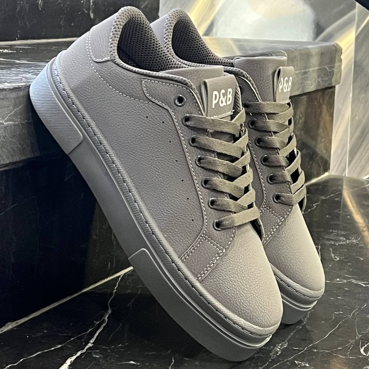 کفش کتانی مردانه ونس پل اند بیر طوسی تمام Vans Pull&Bear