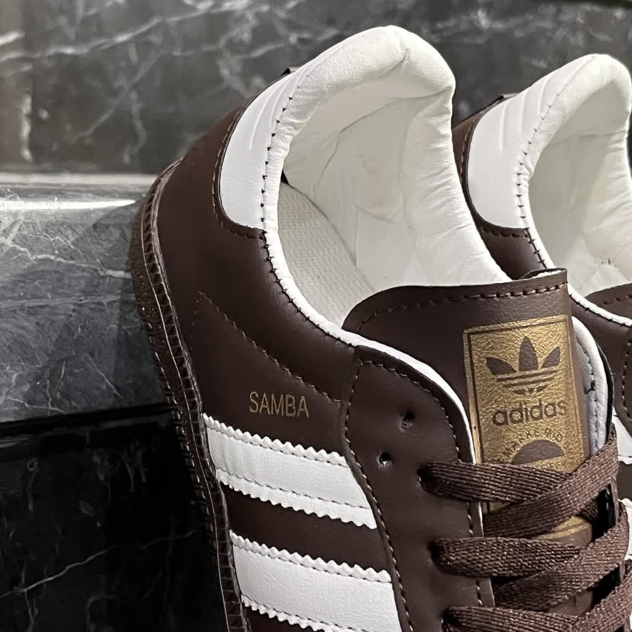 کفش کتانی زنانه ونس سامبا قهوه ای Adidas Samba