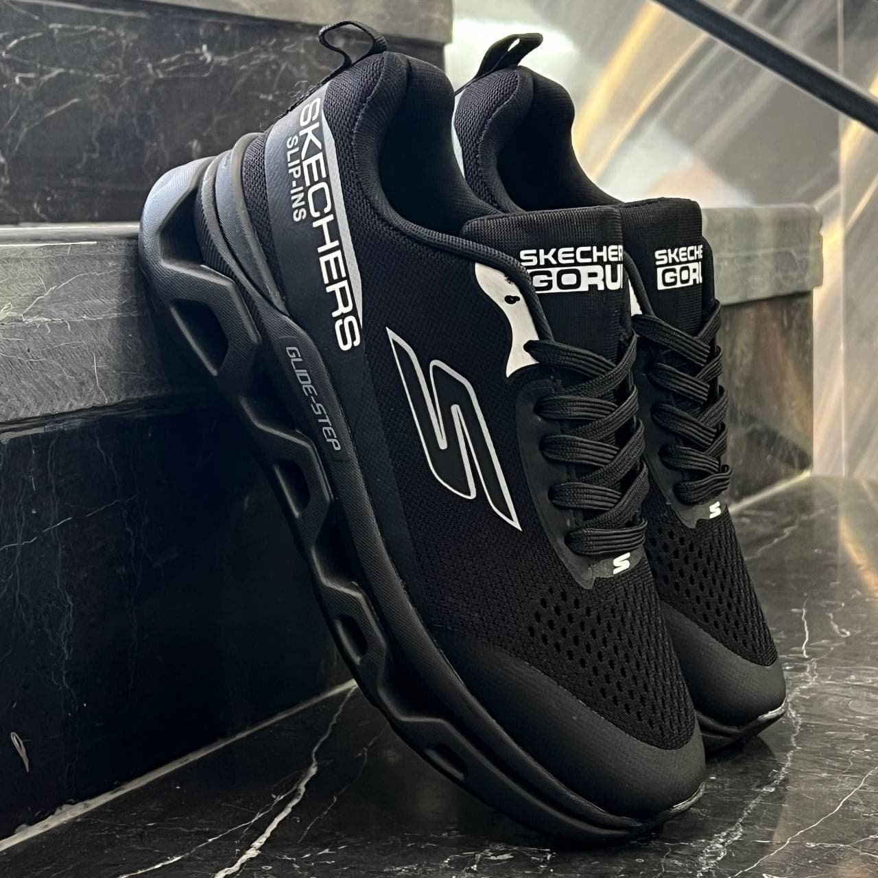 کفش کتانی مردانه اسکیچرز مشکی تمام SKECHERS