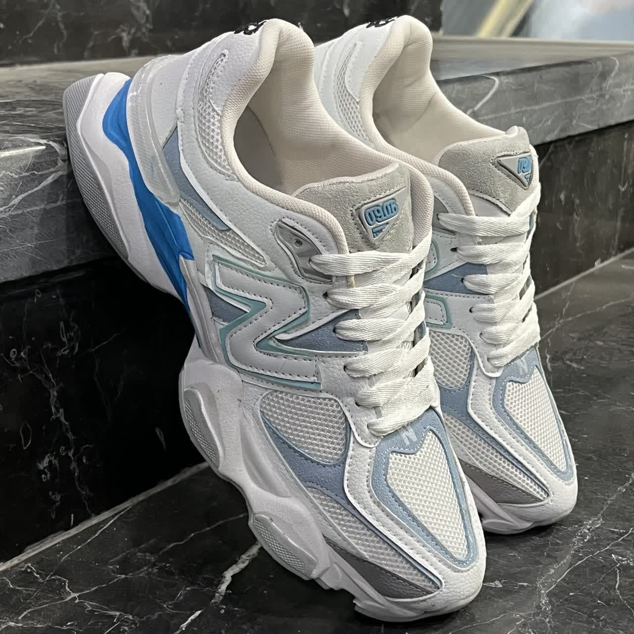 کتانی مردانه نیوبالانس 9060 سفید آبی New balance