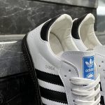 کفش کتانی زنانه ونس سامبا سفید مشکی Adidas Samba - تصویر 2