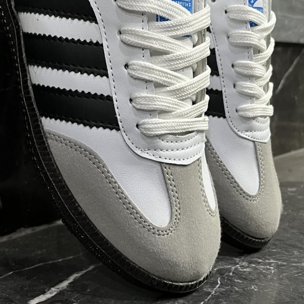 کفش کتانی زنانه ونس سامبا سفید مشکی Adidas Samba - تصویر 3