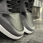 کفش کتانی مردانه نایک جردن 1 ساقدار طوسی مشکی Nike Jordan 1 - تصویر 3