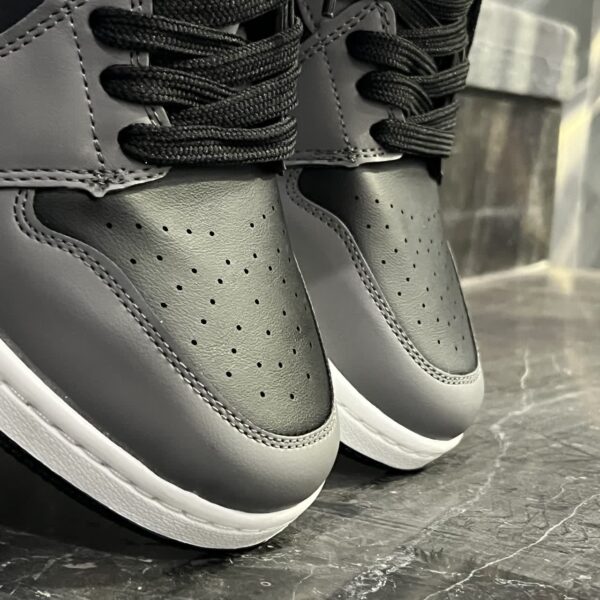 کفش کتانی مردانه نایک جردن 1 ساقدار طوسی مشکی Nike Jordan 1 - تصویر 3