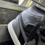 کفش کتانی مردانه نایک جردن 1 ساقدار طوسی مشکی Nike Jordan 1 - تصویر 2