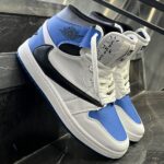 کفش کتانی مردانه نایک ترویس اسکات ساقدار آبی NIKE travis scott