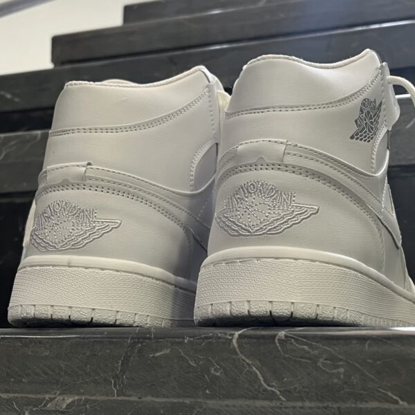 کفش کتانی مردانه نایک جردن 1 ساقدار سفید تمام Nike Jordan 1 - تصویر 4