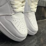 کفش کتانی مردانه نایک جردن 1 ساقدار سفید تمام Nike Jordan 1 - تصویر 3