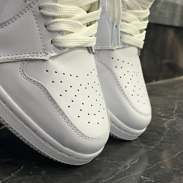 کفش کتانی مردانه نایک جردن 1 ساقدار سفید تمام Nike Jordan 1 - تصویر 3