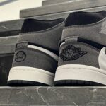 کفش کتانی مردانه نایک ترویس اسکات ساقدار مشکی طوسی NIKE travis scott - تصویر 4