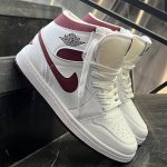 کفش کتانی مردانه جردن 1 ساقدار سفید چری Nike Jordan 1