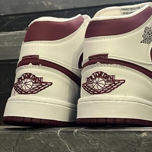 کفش کتانی مردانه جردن 1 ساقدار سفید چری Nike Jordan 1 - تصویر 4