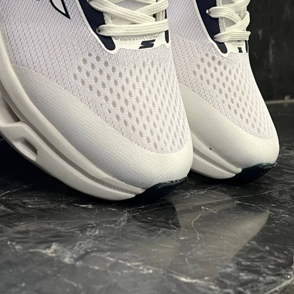 کفش کتانی مردانه اسکیچرز سفید سرمه ای SKECHERS - تصویر 4