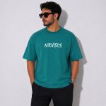 تیشرت مردانه سبز طرح NIRUISOS