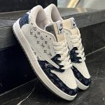 کفش کتانی مردانه نایک ترویس لویی ویتون سفید آبی NIKE travis scott