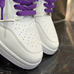 کفش کتانی مردانه نایک جردن 1 ساقدار سفید بنفش Nike Jordan 1 - تصویر 3