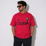 تیشرت مردانه قرمز طرح CUBA تک سایز L