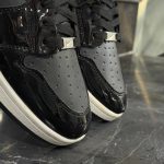 کفش کتانی مردانه نایک جردن 1 مشکی ورنی حراجی Nike Jordan 1 - تصویر 3