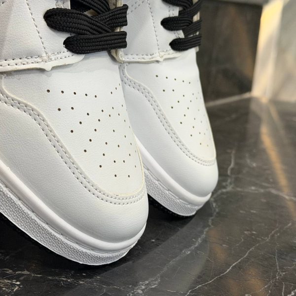 کفش کتانی مردانه نایک جردن 1 ساقدار سفید نایک مشکی Nike Jordan 1 - تصویر 3