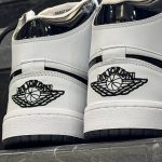 کفش کتانی مردانه نایک جردن 1 ساقدار سفید نایک مشکی Nike Jordan 1 - تصویر 2