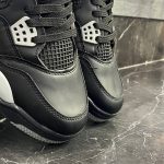 کفش کتانی مردانه نایک جردن 4 مشکی سفید Jordan 4 - تصویر 2